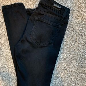 Women’s black Paige size 25 black distressed jean